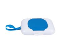 ARTIBETTER Portable Wipes Storage Case Reusable Wet Tissue Container for Boy Girl Stroller Pram Travel with Hanging Hook Blue