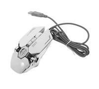 Artibetter Programmable Lighting Mouse Classic Plastic Wired Mouse with Upgraded Key Layout and Skin-like Layer for Playing Computer Games