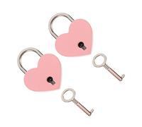 ARTIBETTER Protect Your Luggage These Heart-Shaped Couples Wishing Locks Padlock and Keys Set Bag Locks for Travel