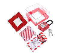 Artibetter Push Button Protector with Padlock Cover for Wall Switches, Resin PC Material, Comprehensive Safety Feature, Easy Installation, Red Emergency Stop Push Button Cover for Home