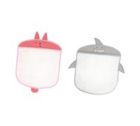 Artibetter PVC Hanging Mesh Storage Bags for Efficient 2pcs with Suction Cups Easy to Store and Move Small Objects or Clothes, Wall-Mounted Organiser for Bathroom or Boys and Girls Room
