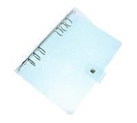 ARTIBETTER PVC Loose Leaf Notebook Protective Cover Lightweight Six Hole Binder Case for Handbooks and Notepads Secure Clip Closure for Office and School Use Blue Travel Journal Protector