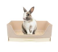 Artibetter Rabbit Large Pet Potty Toilet Tray with Drawer Design for Indoor Use by Guinea Pigs and Rats, Beige Colour