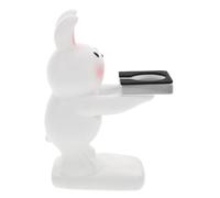Artibetter Rabbit Watch Stand Holder, Smartwatch Charging Dock, Resin Desktop Watch Rest, 32mm, White, for Office and Living Room,