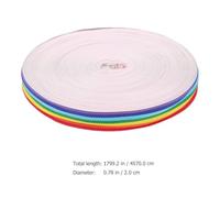 ARTIBETTER Rainbow Polyester Wrapping Ribbon 50 Yards X 2cm Multi-Color Craft Ribbon for Sewing DIY Flower Bouquet Decorations and Ethnic Costume Accessories