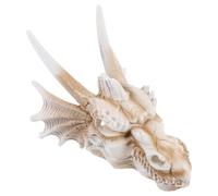 Artibetter Realistic Dragon Skull Figurine Resin Dinosaur Head Sculpture Tabletop Animal Decor for Home Office Desktop Garden Display