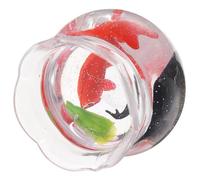 Artibetter Realistic Miniature Koi Fish Bowl Dollhouse Accessory with Lifelike Fake Goldfish Easy-clean Tiny Aquarium Decor for Office Desk and Dollhouse Micro Scene Ornament