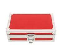 ARTIBETTER Red Aluminum Alloy Tool Case with Lockable Flip Latch and Padded Foam Interior, Sturdy and Lightweight Toolbox for Instruments and Hairdressing Tools, for Gifting at Celebrations