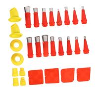 ARTIBETTER Removable Base Caulking Nozzle for Precise Application Leak Resistant Stainless Steel Sealant Tool Easy to Clean Replace for Glass Sealant Projects Caulk Kit with Nozzles Bases
