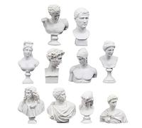 Artibetter Resin Portrait Ornaments - 10pcs Greek Bust Statues, Mini Head Statue, Classic Mythical Figure Heads for Home Decor Art Display