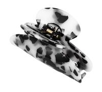 Artibetter Retro Acrylic Hair Clip for Women White Marble Pattern Large Toothed Hair Claw Practical and Decorative Indoor Use