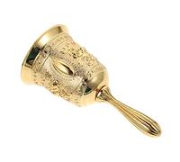 Artibetter Retro Zinc Alloy Hand Bell 4.53 Inch Loud Service Bell for Restaurant Bar Reception Home Use Pass-through Call
