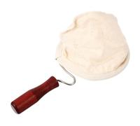 ARTIBETTER Reusable Cotton Coffee Filtering Bag Fine Mesh Strainer for Home Brewing Tea Leaf Filter for Milk Tea Juice Soybean Milk Easy to Clean and Wash Large with Red Handle