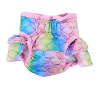 ARTIBETTER Reusable Female Dog Nappies Cotton Pet Pants Comfortable and Secure Fit, Delicate Pattern, Suitable for Hot Summer Days, Fit Waist Circumference 22-32cm