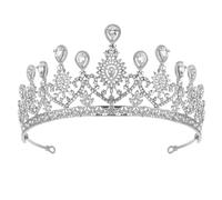 ARTIBETTER Rhinestone Wedding Crown Delicate Alloy Crown Headdress Decorative Effect Fits Most People's Heads Elegant Accessory for Women Evening Parties Masquerade Party
