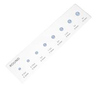 Artibetter Ring Diamond Comparison Ruler Round Diamond Shape Template Measuring Ruler for Wedding Planning and Finger Selection