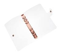 Artibetter Rose Gold Notebook Cover PVC Six Ring Binder Transparent Handbook Protector for School Supplies and Notepad Shell