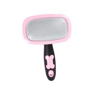 ARTIBETTER Rotatable Pet Grooming Comb Large Pink with Massage Dots Ergonomic Handle for Dogs and Cats Removes Loose Hair Tangles and Dander Comfortable Grooming Tool