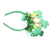 Artibetter Saint Patrick's Day Shamrock Headband for Women with Tassel Decoration, Comfortable Paper and Pvc Material, Stylish Green Headpiece for Irish Festival Celebrations and Parties