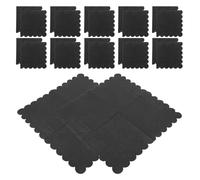 ARTIBETTER Scalloped Napkins Disposable Black 100Pcs for Wedding Party Table Setting Decorative Paper Napkins