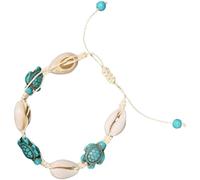 Artibetter Sea Turtle Bracelet Shell Beaded Anklet Women Beach Bohemian Stackable Anklets for Summer Vacation Feet Jewelry