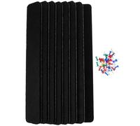 Artibetter Self-Adhesive Felt Bulletin Board Strips Black Felt Pin Board Strips for Home and Office Memo Not Easy to Break Easy to Use Creative Decorative Bulletin Bar