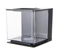 ARTIBETTER Self-cleaning Fish Tank Automatic Fish Tanks Labor-saving Acrylic 7.07x6.68x6.41inch Mini Desktop Aquarium for DIY Micro Landscapes and Home Use