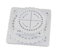 Artibetter Set of 4 Size Kumihimo Disks,6-Inch & 4-Inch,Round Square Kumihimo Disc Plate Macrame Braided Cord String Bracelet Loom Weaving Board Braiding Disk