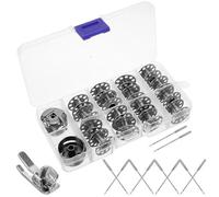 Artibetter Sewing Machine Bobbins Kit with Metal Bobbin Case, Practical and Convenient Storage, Made of Sturdy Iron and Plastic, for Domestic and Industrial Sewing Accessories