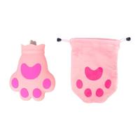 ARTIBETTER Silicone Cat-paw Shaped Cooling Ice Bag Reusable Hot Cold Ice Pouch for Summer Relief Pink Creative Cooler Pouch for Travel