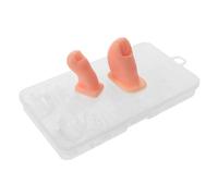 Artibetter Silicone Nail Art Practice Toe Model with 2 Realistic Fake Toes and 120 Nail Tips, Lifelike Feedback and Discreet Experience for Beginners and Professionals, for Personal Study