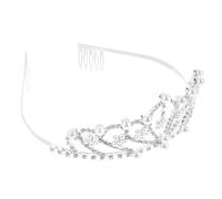 Artibetter Silver Alloy Pearl Crown Headband for Bride Wedding Hair Accessory with Beautiful Appearance and Elegant Design, for Party and Wedding Occasions