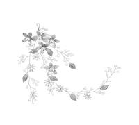 Artibetter Silver Delicate Bridal Headband with Alloy Leaves and Floral Design, Stylish Hair Accessories for Bride, Suitable for Weddings and Festivals