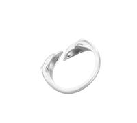 Artibetter Silver Double Dolphin Open Ring Adjustable Women’s Fashion Finger Jewelry Statement Ring and Teens