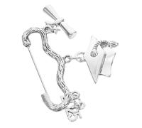ARTIBETTER Silver Zinc Alloy Graduation Lapel Pin Featuring a Unique Bachelor's Cap Design Memorial Ceremony Present for Graduation Season 2025 Resistant to Fading