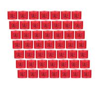 Artibetter Size Clips Fixed on Hanger Hook with Bright Colour Design 50pcs Red Clothes Hanger Markers for Clothing Organisation and Retail Use