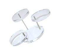 Artibetter Sl ircular Three and with Acrylic Display Stand Rotating Layers, Clear Holder for Easy to Clean Looking Organizer Jewelry for Home Use
