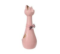 Artibetter Small Ceramic Pet Urn for Cat Ashes 550Ml Keepsake Jar with Gold Ear Accent, Decorative Pet Memorial Box for Small Animals and Cat Loss Remembrance