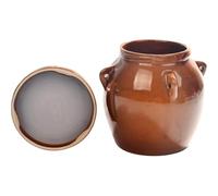 Artibetter Small Ceramic Pickle Jar with Lid, 0.4L Wide Open Design Fermentation Jar, Storage Jar, Kitchen Pot for Honey, Pickle