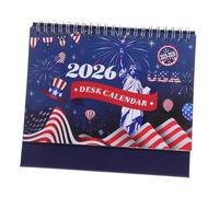 ARTIBETTER Small Desk Calendar Standing Flip Monthly Planner for Office Home Classroom Printing Thick Paper Portable July to December Layout Usa Patriotic Table Decoration