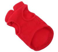 ARTIBETTER Small to Medium Dogs Warm Fleece Vest Jacket with D-Ring Leash Attachment, Sleeveless Dog Winter Coat Puppy Costume Outdoor Solid Red Pet Vest