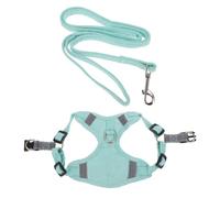 Artibetter Soft Reflective Cat Harness Leash Set with Chest Strap and Stainless Steel Ring, Lightweight Cotton Material for Daily Use and Easy Carrying, Suitable for Cats 4-18 Catty