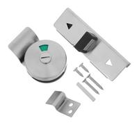 Artibetter Stainless Steel Bathroom Indicator Lock with Vacant Occupied Display, Narrow Slide Latch for Public Restroom Stall Doors, Easy to Use for Commercial Bathroom Stalls