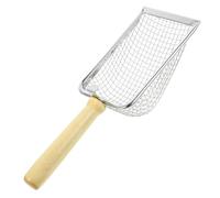 Artibetter Stainless Steel Cat Litter Scoop 5.0mm Mesh Screen Non-stick Reusable Litter Sifter for Cat and Reptile Poop Sturdy Sand Shovel for Easy Cleaning