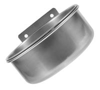 ARTIBETTER Stainless Steel Dog Bowl with Hanging Hook, Easy to Install and Safe Portable Pet Drinking Bowl for Dogs and Cats, Silver Sturdy Food and Water Container for Household Use