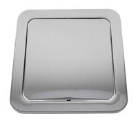 Artibetter Stainless Steel Flap Lid Trash Can Cover Replacement Built-in Metal Waste Bin for Square Garbage Can, Easy to Clean, 23x23cm