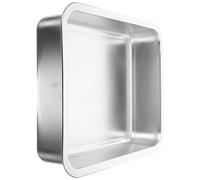 Artibetter Stainless Steel Open Style Kitten Litter Box Large Space Easy to Clean Exquisitely Crafted Silver for Cat Litter Handling and Training