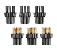 Artibetter Steam Cleaner Brush Multi-functional Cleaning Brush Nozzle 6pcs Replacement Accessories with Metal and Materials for Home Cleaning Mops for Hardware Tools