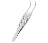 Artibetter Steel Round Tip Meibomian Expressor and Eyelash Tweezers, 3X4 Massage Tool with Comfortable Grip for Eyelid Blockage and Dry Eye Care, for Facial Use and Travel