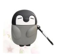 Artibetter Stereoscopic Penguin Silicone Protective Cover Shockproof Case for with Hook Cartoon Earphone Shell